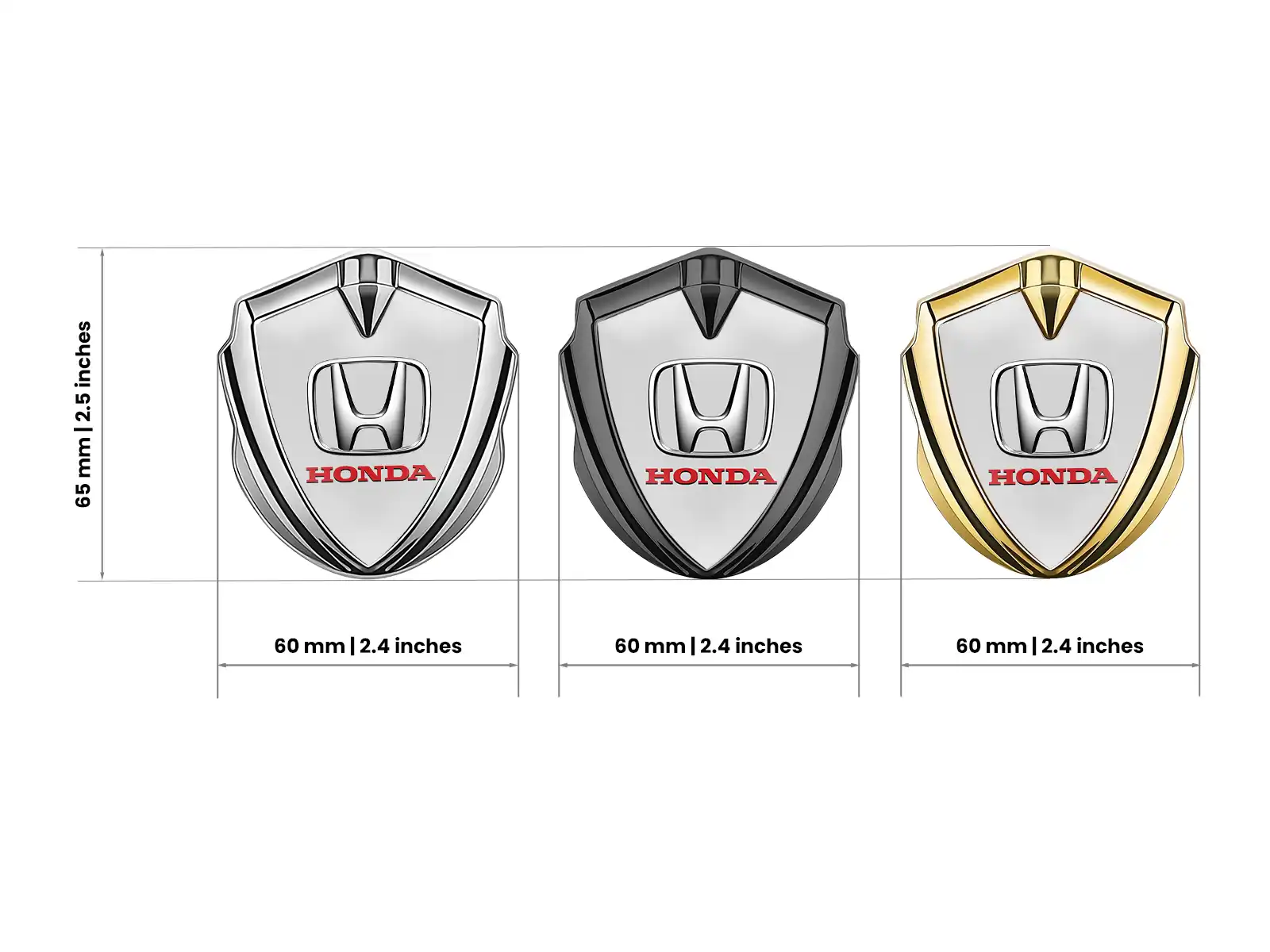 Honda Metall Kuppel Emblem Sportlicher Look Hochwertig